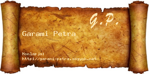 Garami Petra névjegykártya